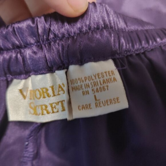 Vintage Victoria’s Secret Gold Label Jacquard Satin Top Pant Set PJ's Loungewear - Picture 12 of 13